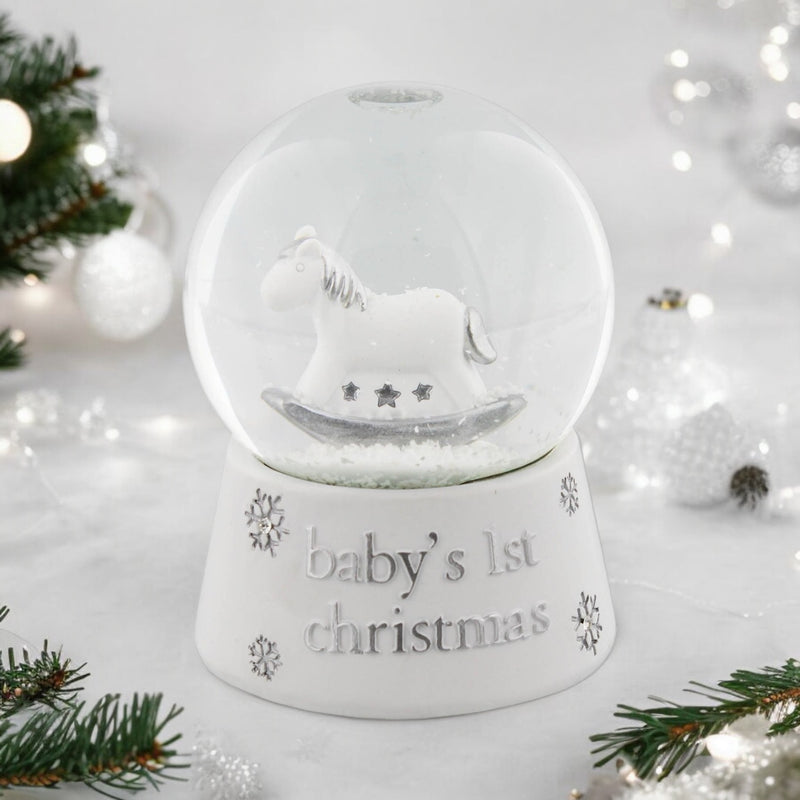 Bambino Baby's 1st Christmas Resin Snow Globe