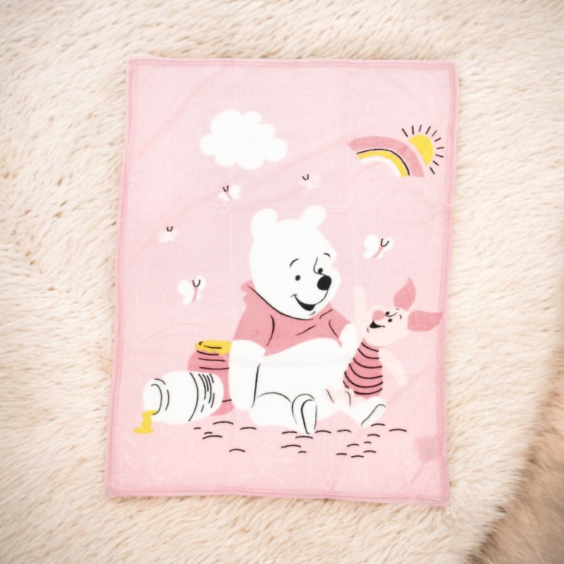 Disney Baby Winnie the Pooh & Piglet Pink Fleece Blanket