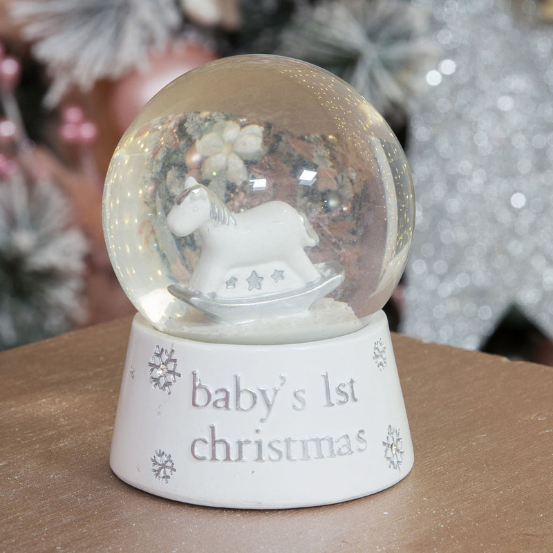 Bambino Baby's 1st Christmas Resin Snow Globe