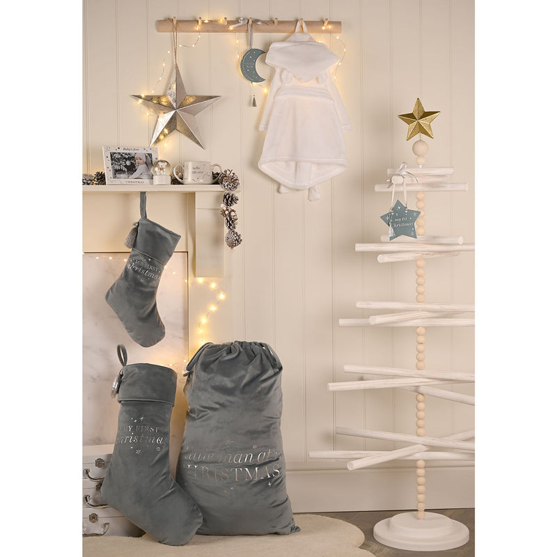 Bambino Baby's First Christmas Small Blue Stocking