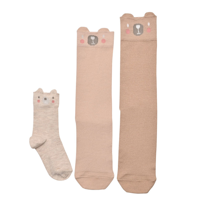 Bambino Gift Pack of 3 Mini Me Bear Family Socks