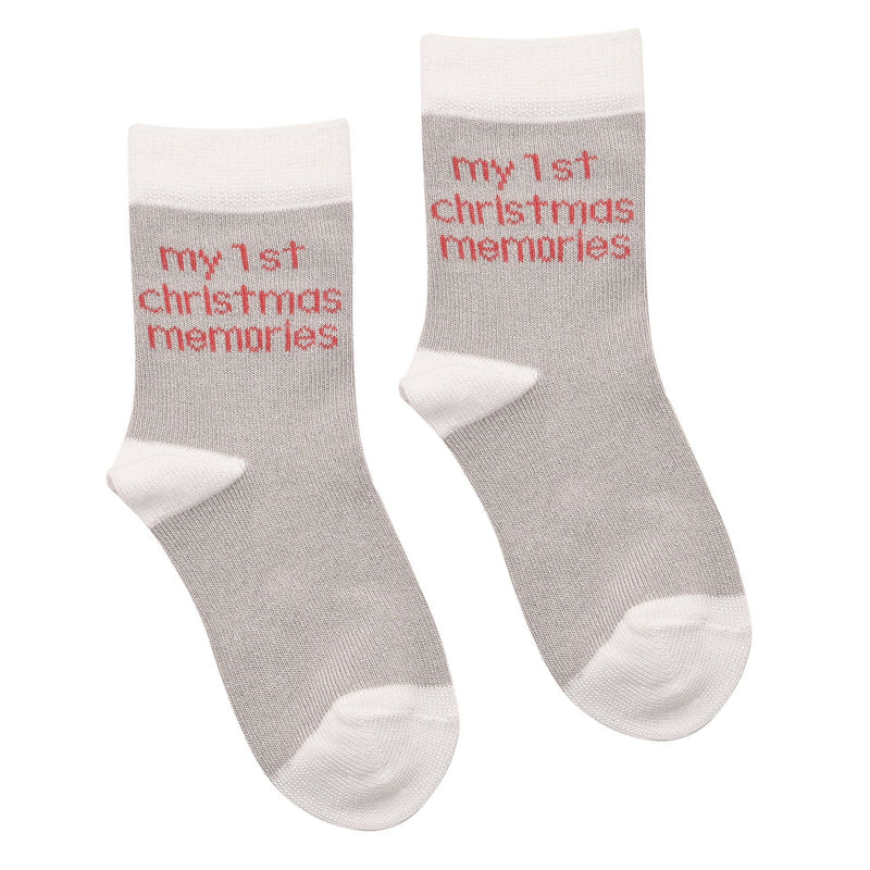 Bambino Gift Pack of 5 My First Christmas Milestones Socks (6-12m)