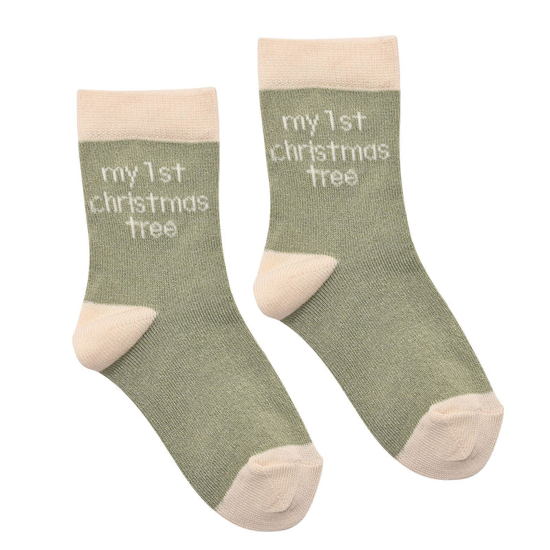 Bambino Gift Pack of 5 My First Christmas Milestones Socks (6-12m)