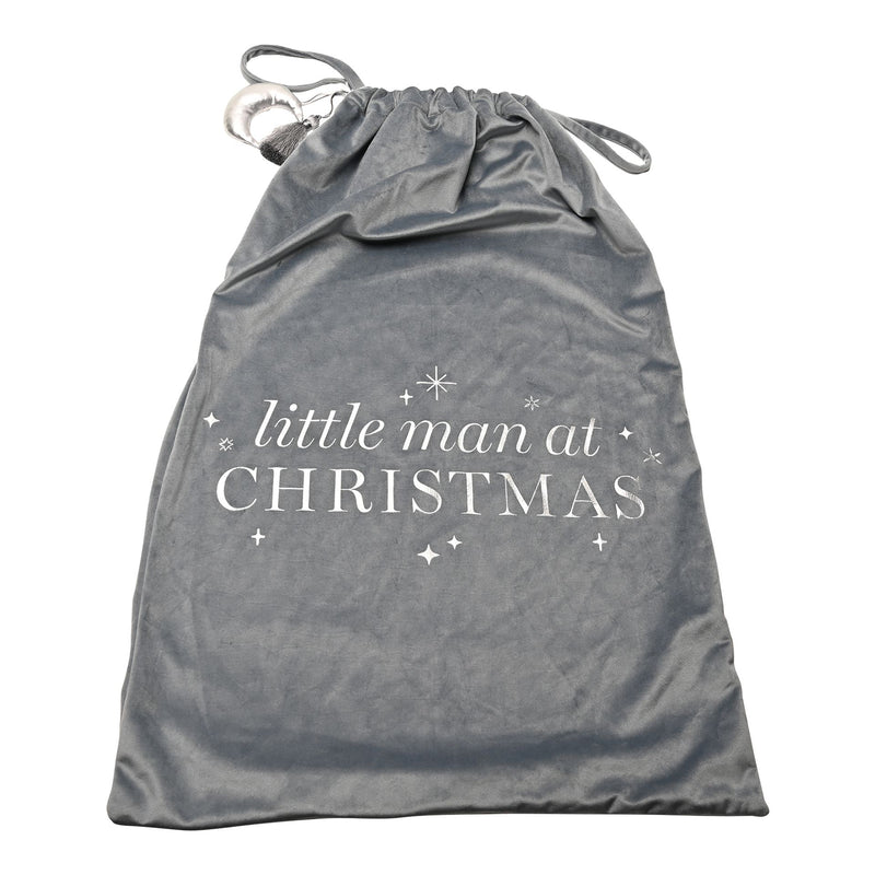 Bambino Little Man at Christmas Blue Christmas Sack