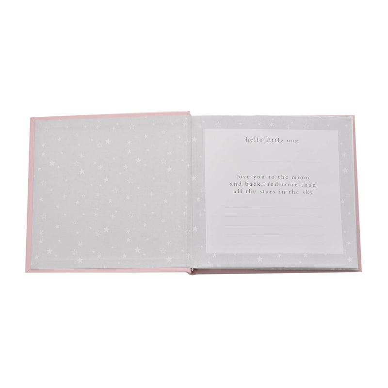 Bambino 'Beautiful Baby Girl' Pink Photo Album with Silver Teddy Decal