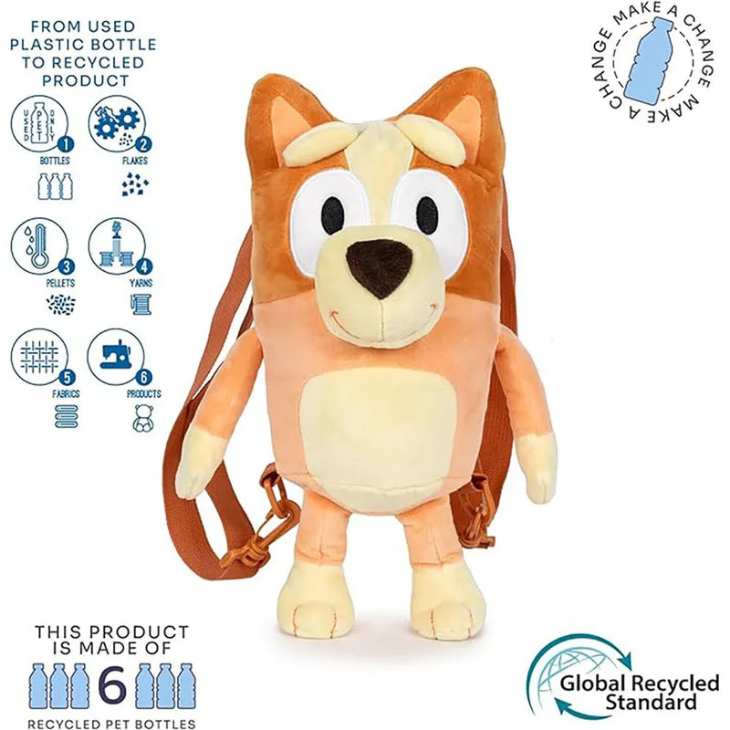 Bluey Bingo Plush Backpack - 35cm