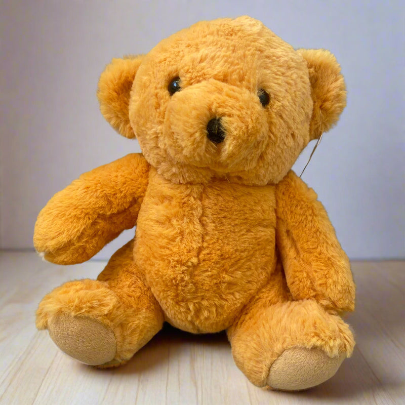 Classic Plush Orange Large Knit Bear - 23cm