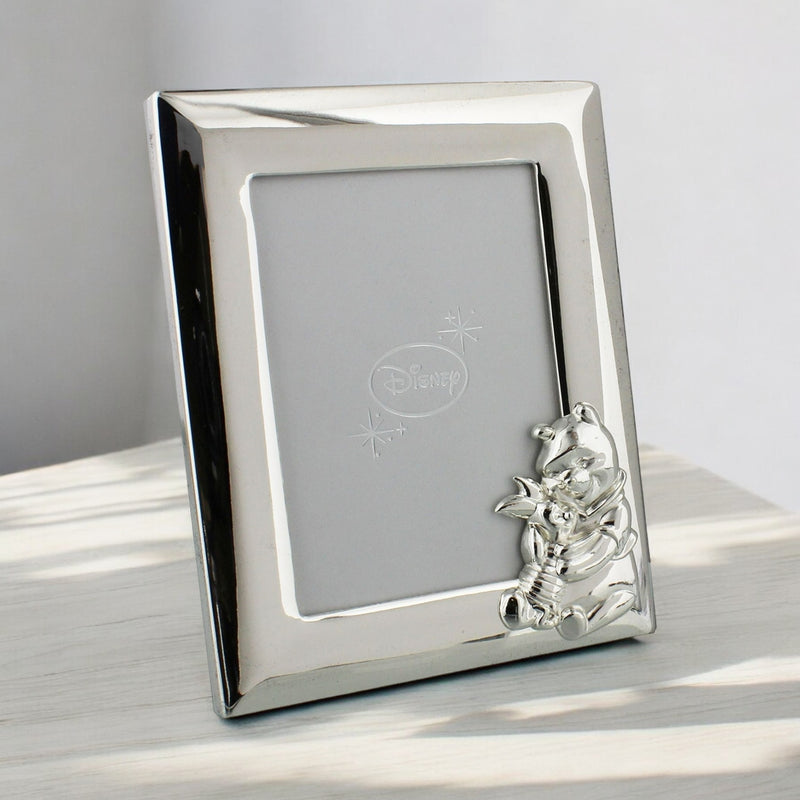 Disney Winnie the Pooh & Piglet Silverplated Photo Frame - 3.5" x 5"