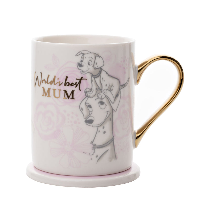 DAMAGED PACKAGING Disney 101 Dalmatians 'World's Best Mum' Mug and Coaster