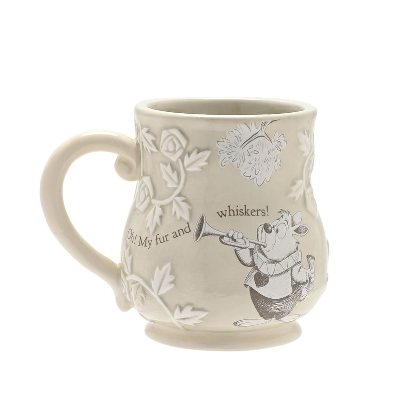 Disney Alice in Wonderland 'White Rabbit' Gift Boxed Embossed Mug