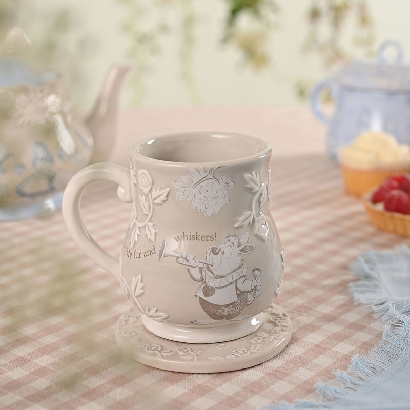 Disney Alice in Wonderland 'White Rabbit' Gift Boxed Embossed Mug