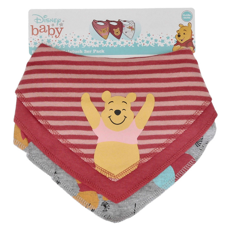 Disney Baby Winnie the Pooh 3-Pack Bibs in Green or Red (3-24M)