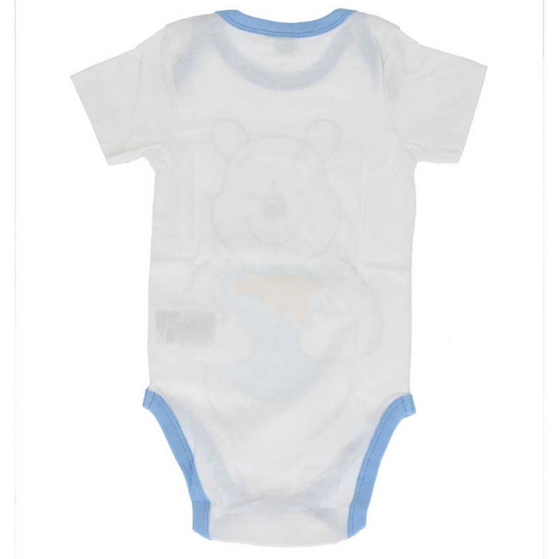 Disney Baby Winnie the Pooh Blue and White Honeypot Bodysuit (3-12M)