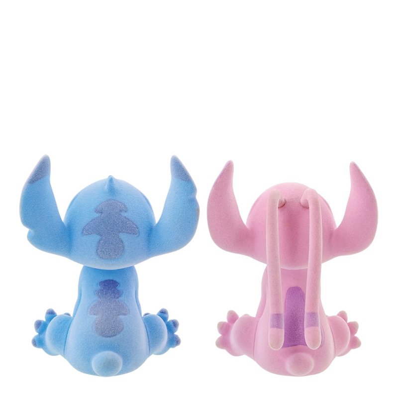 Disney Flocked Kissing Stitch and Angel Figurines Set