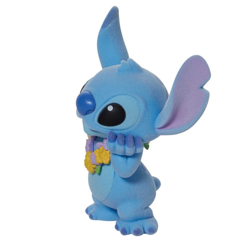 Disney Flocked Stitch Figurine in a Lei