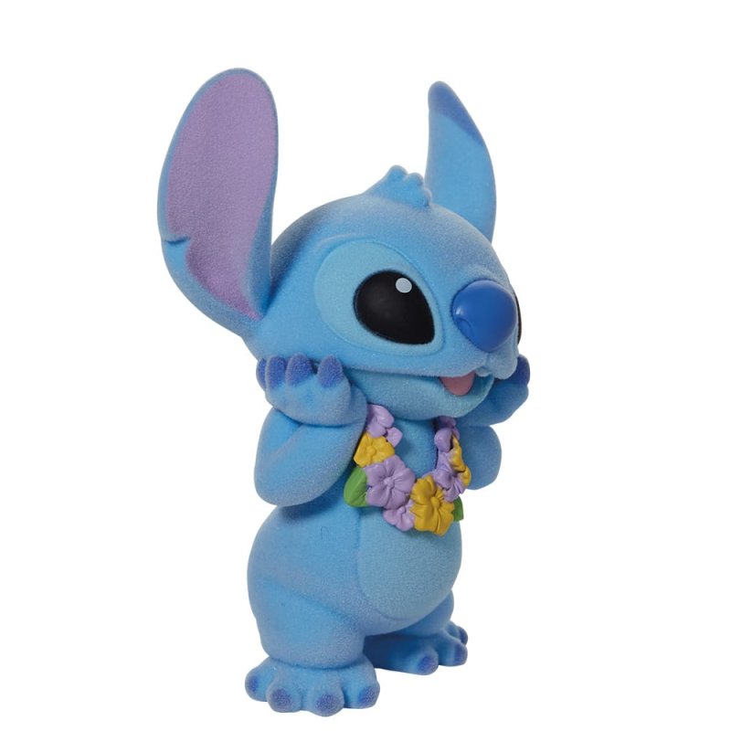 Disney Flocked Stitch Figurine in a Lei