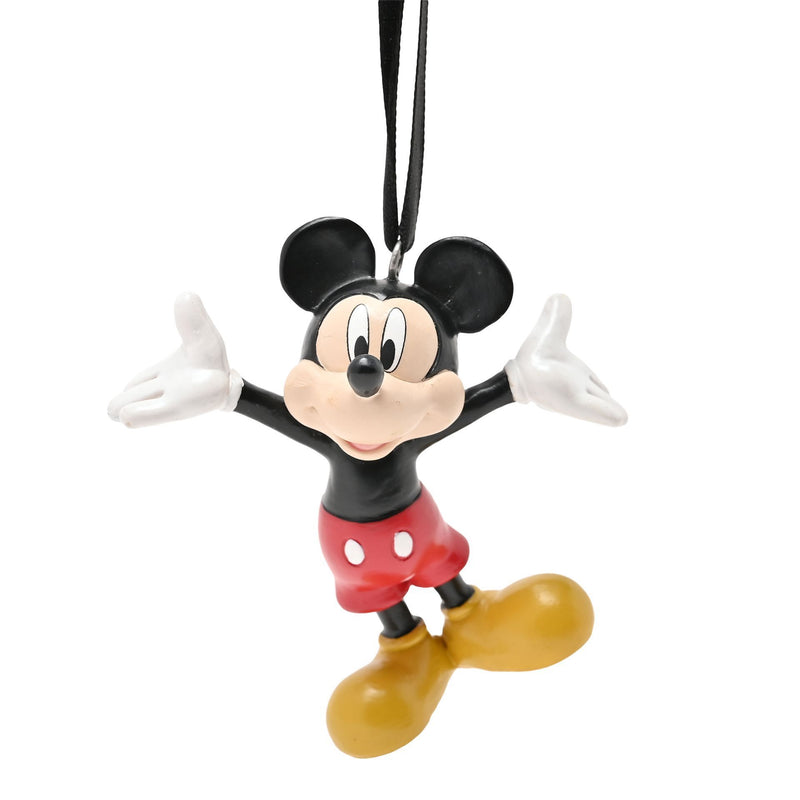 Disney Mickey & Minnie Mouse Small Resin Christmas Decorations - Set of 2