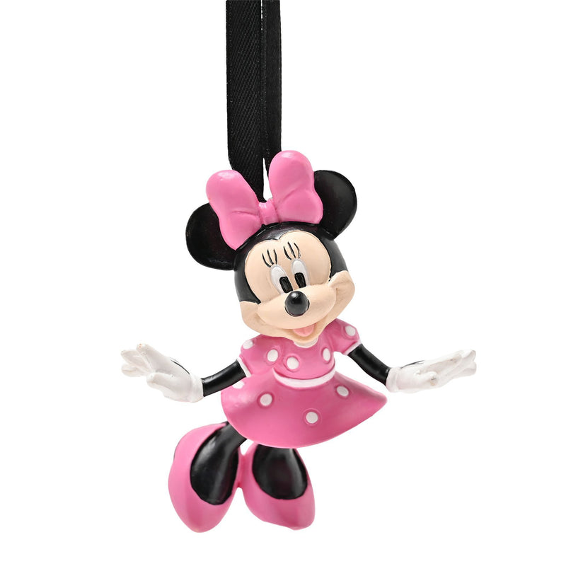 Disney Mickey & Minnie Mouse Small Resin Christmas Decorations - Set of 2