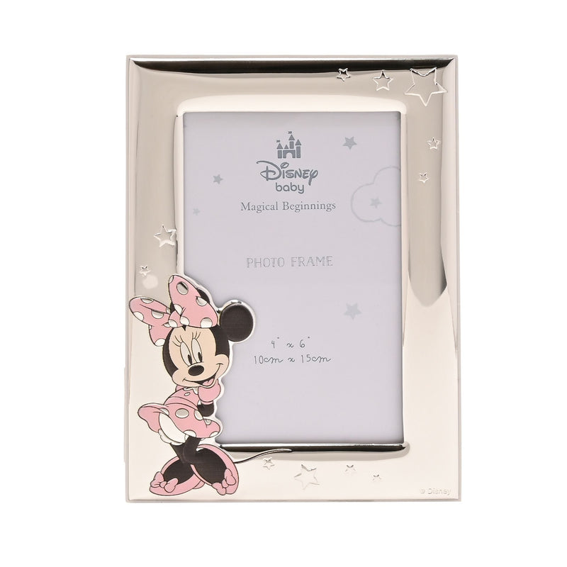 PRE-ORDER Disney Minnie Mouse Silver Plated Photo Frame - 4" x 6"