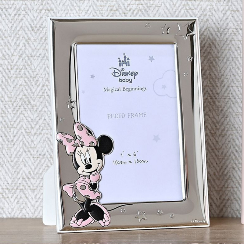 PRE-ORDER Disney Minnie Mouse Silver Plated Photo Frame - 4" x 6"