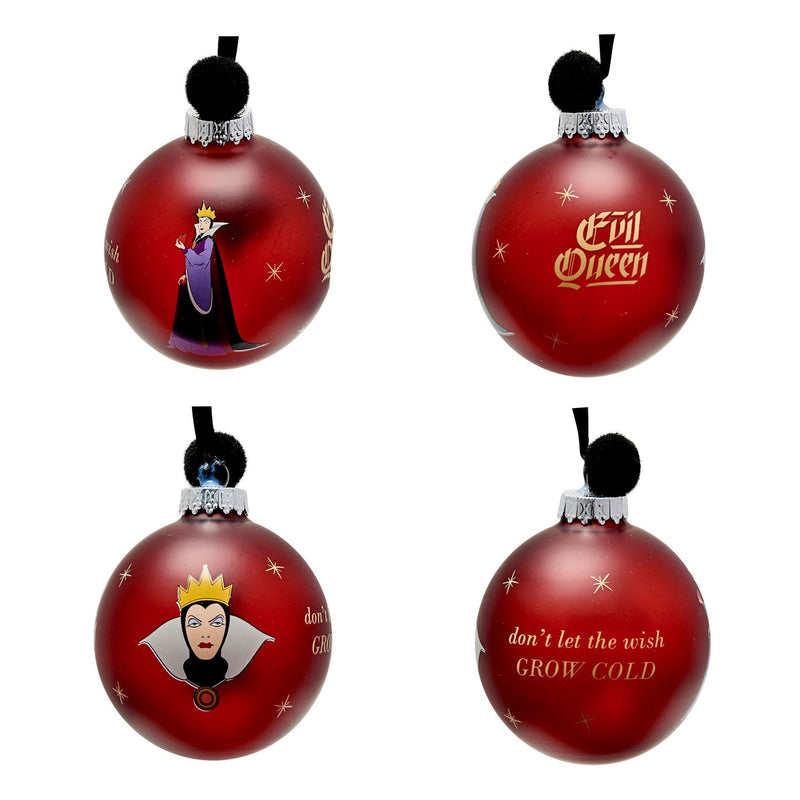 PRE-ORDER Disney Villains Set of 7 Wicked Pom Pom Baubles in Gift Box