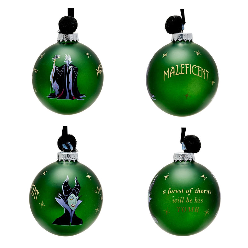 PRE-ORDER Disney Villains Set of 7 Wicked Pom Pom Baubles in Gift Box