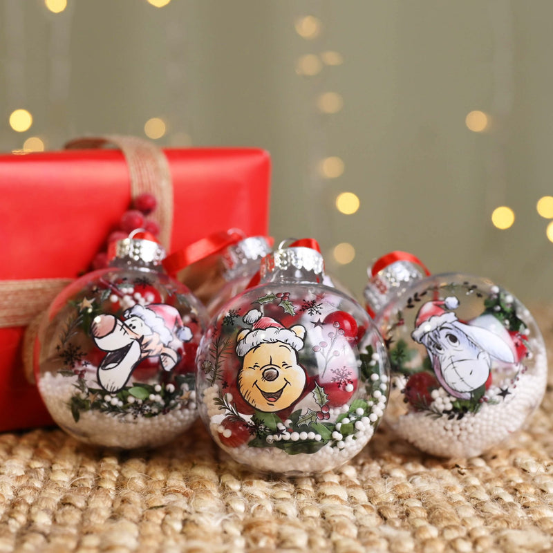 Disney Winnie the Pooh Set of 4 Baubles