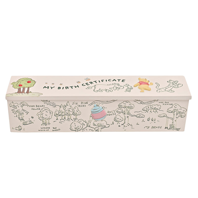 Disney Winnie the Pooh & Friends Birth Certificate Keepsake Box