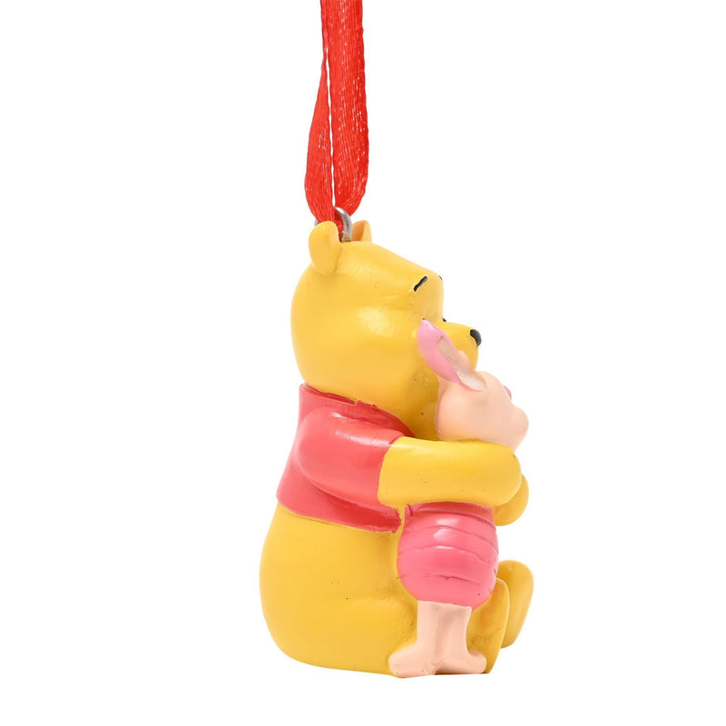 Disney Winnie the Pooh & Piglet Resin Small Hanging Christmas Decoration