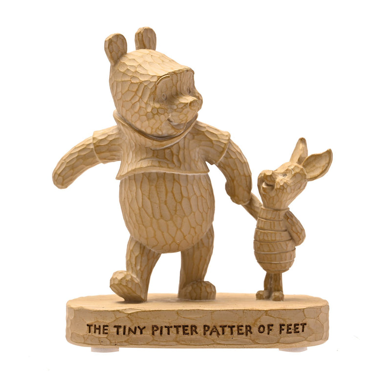 PRE-ORDER Disney Winnie the Pooh 'The Tiny Pitter Patter of Feet' Wood Effect Figurine