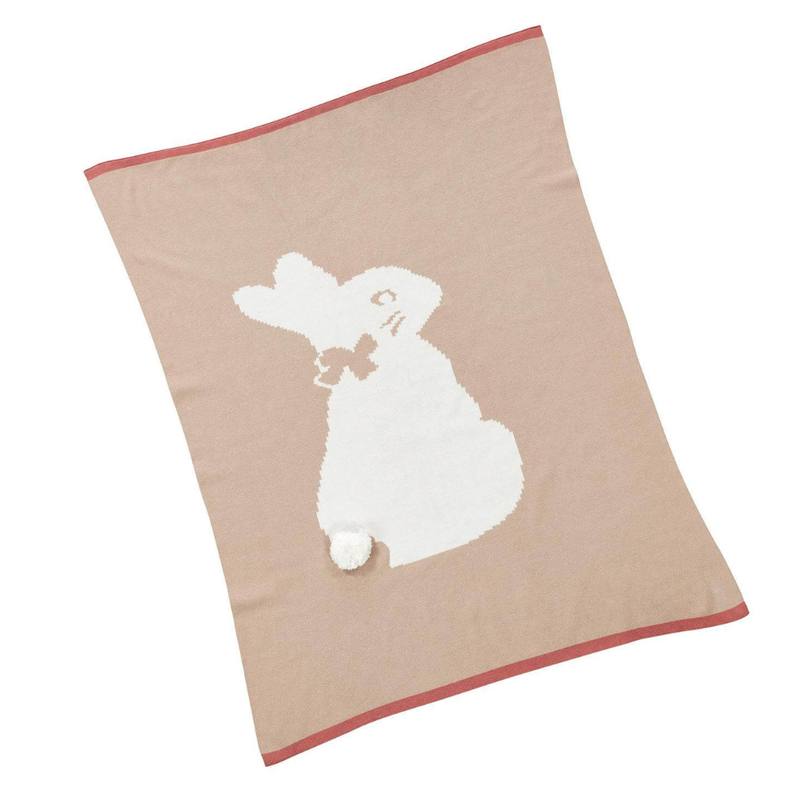 Flopsy Bunny Signature Knitted Blanket with Soft Toy and Luxury Gift Box