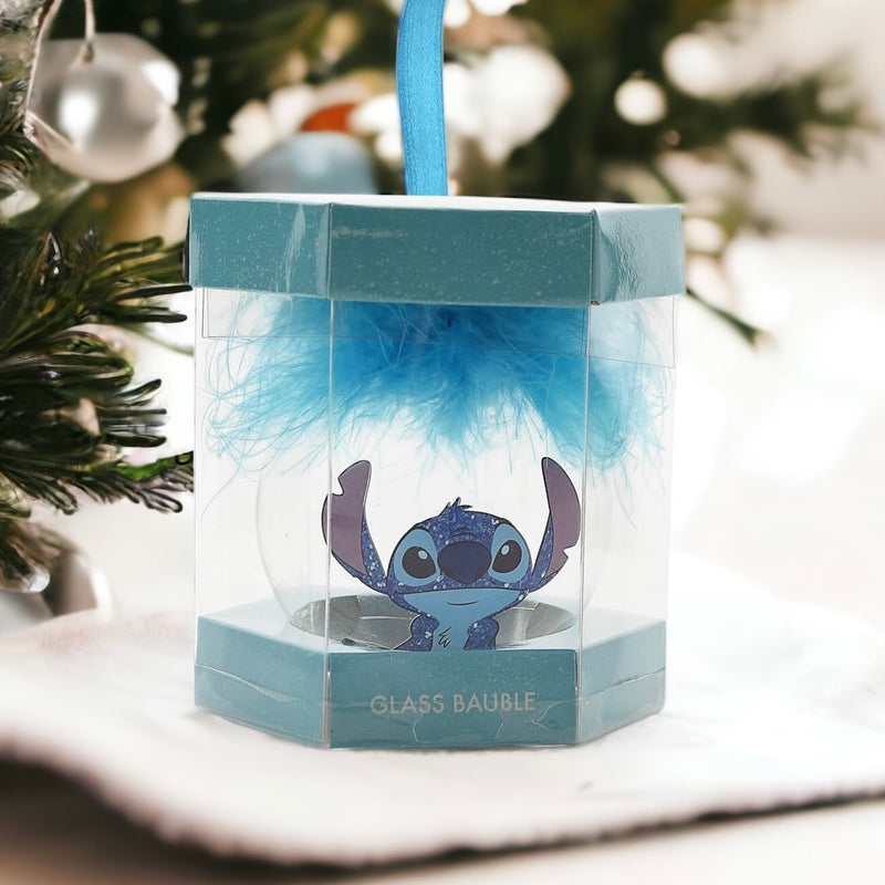 Disney Stitch Feather Christmas Bauble