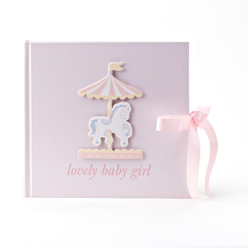 Hello Baby Carousel Design Pink 'Lovely Baby Girl' Photo Album