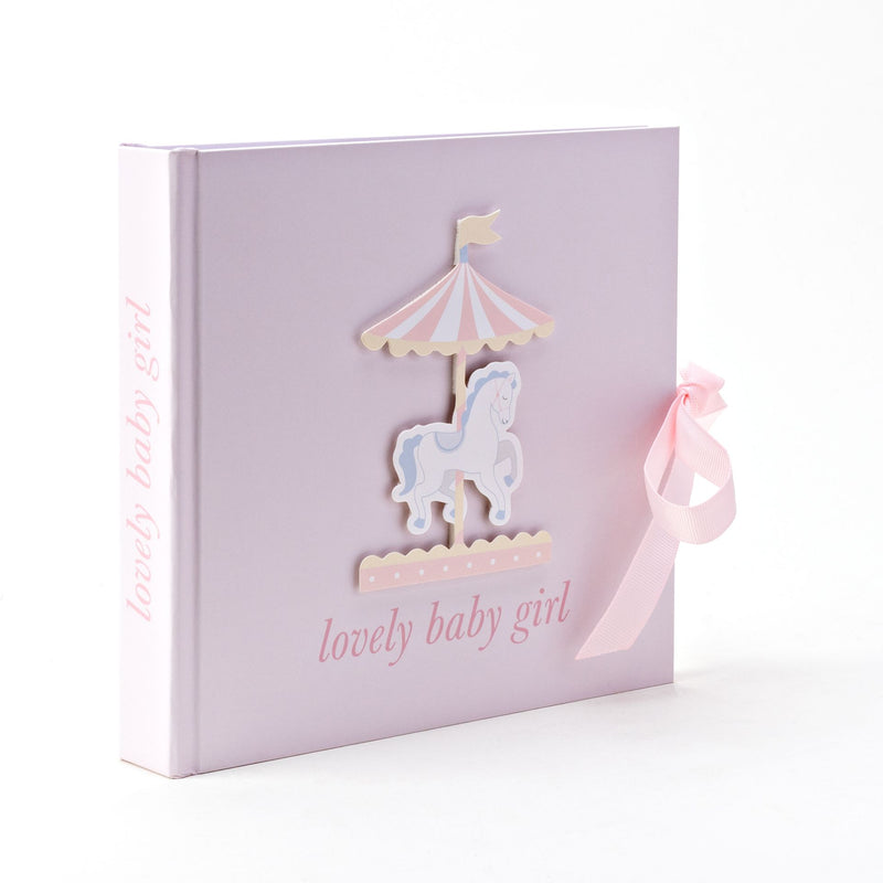 Hello Baby Carousel Design Pink 'Lovely Baby Girl' Photo Album