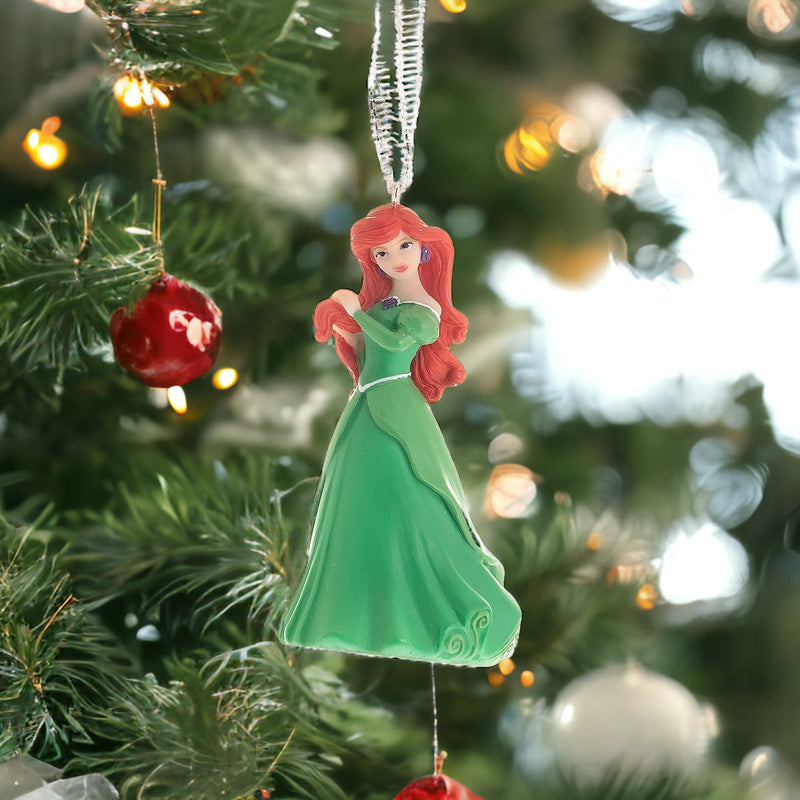 Disney Princess Set of 4 Resin Hanging Decorations - Cinderella, Aurora, Ariel & Belle