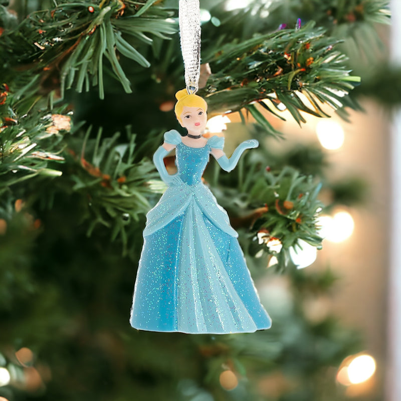 Disney Princess Set of 4 Resin Hanging Decorations - Cinderella, Aurora, Ariel & Belle