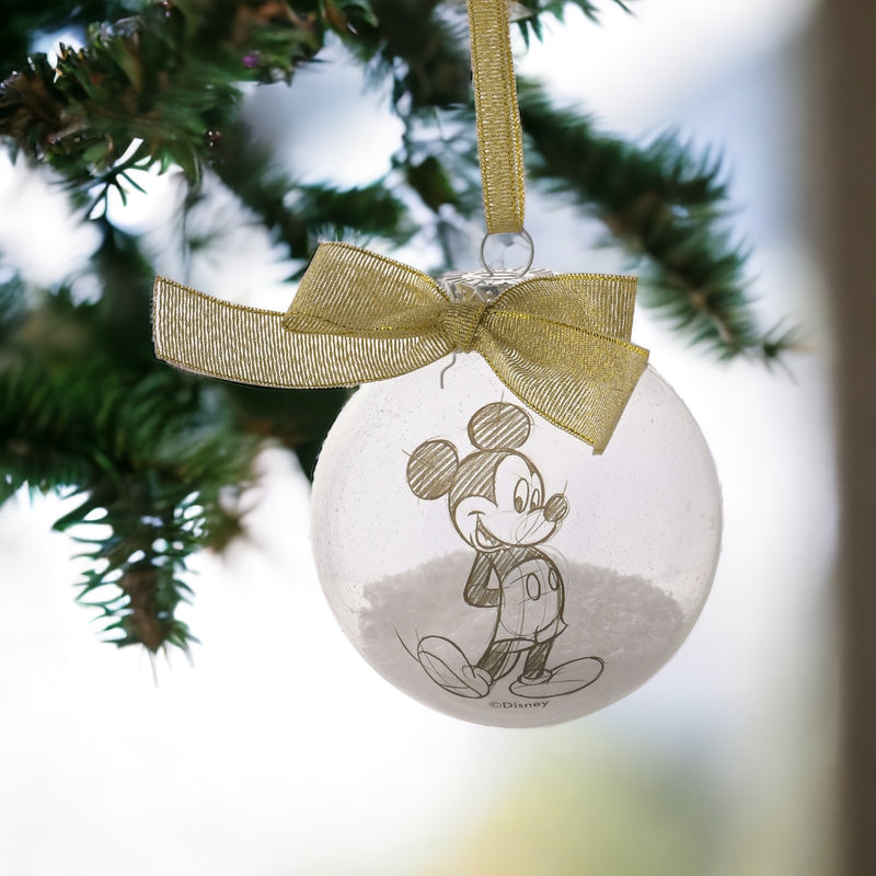 Disney Set of 2 Minnie & Mickey Gift Boxed Baubles