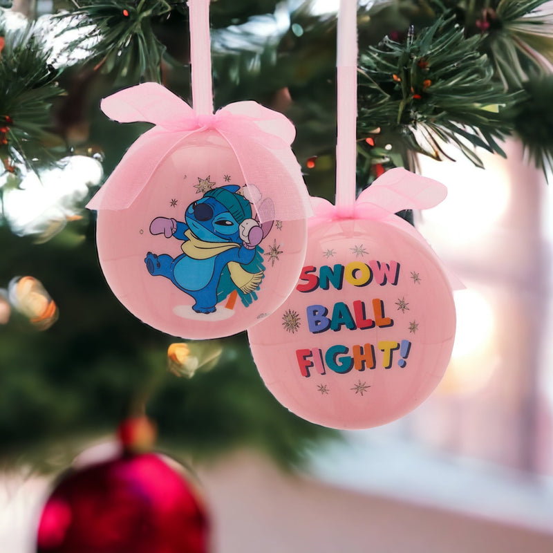 Disney Stitch Set of 4 Colourful Boxed Baubles