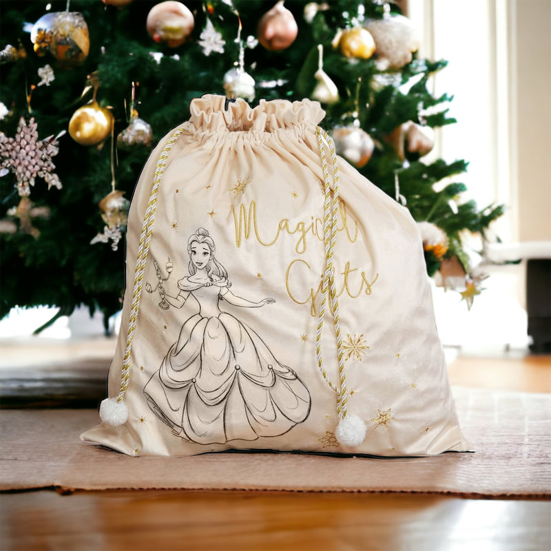 Disney Belle 'Magical Gifts' Velvet Christmas Sack