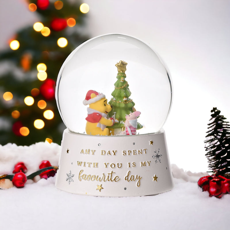 Disney Winnie the Pooh 'Favourite Day' Christmas Snow Globe