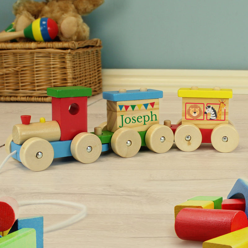 Personalised Animal Circus Toy Train