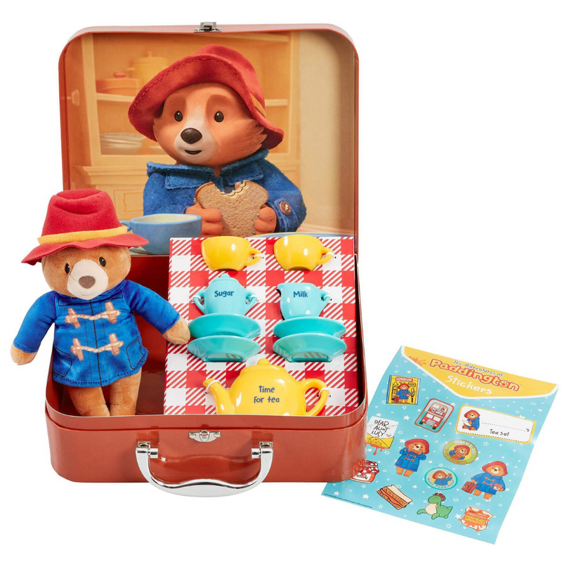 Paddington Soft Toy and Tea Set in Suitcase