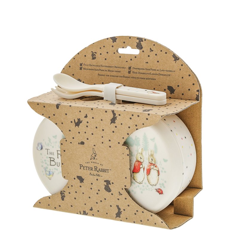 Peter Rabbit Collection Flopsy Snack Box and Cutlery Set