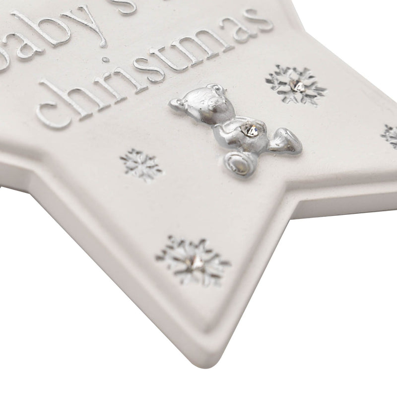 Bambino Star Shaped 'Baby's 1st Christmas' Resin Plaque