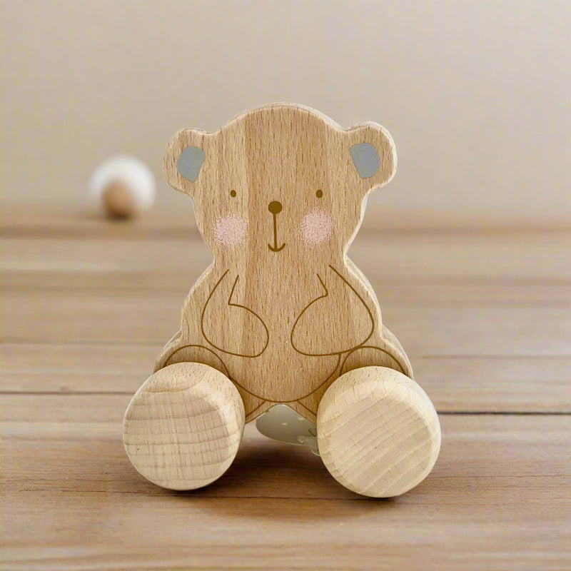 Bambino Bodhi the Bear Wooden Push Toy