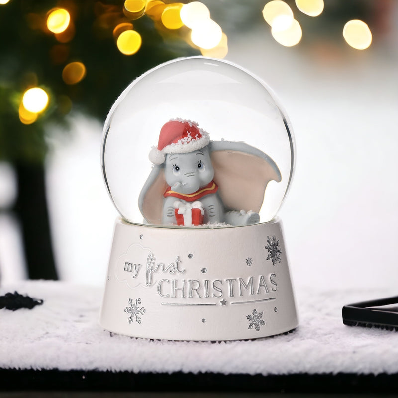 Disney Magical Beginnings Dumbo 'My First Christmas' Snow Globe