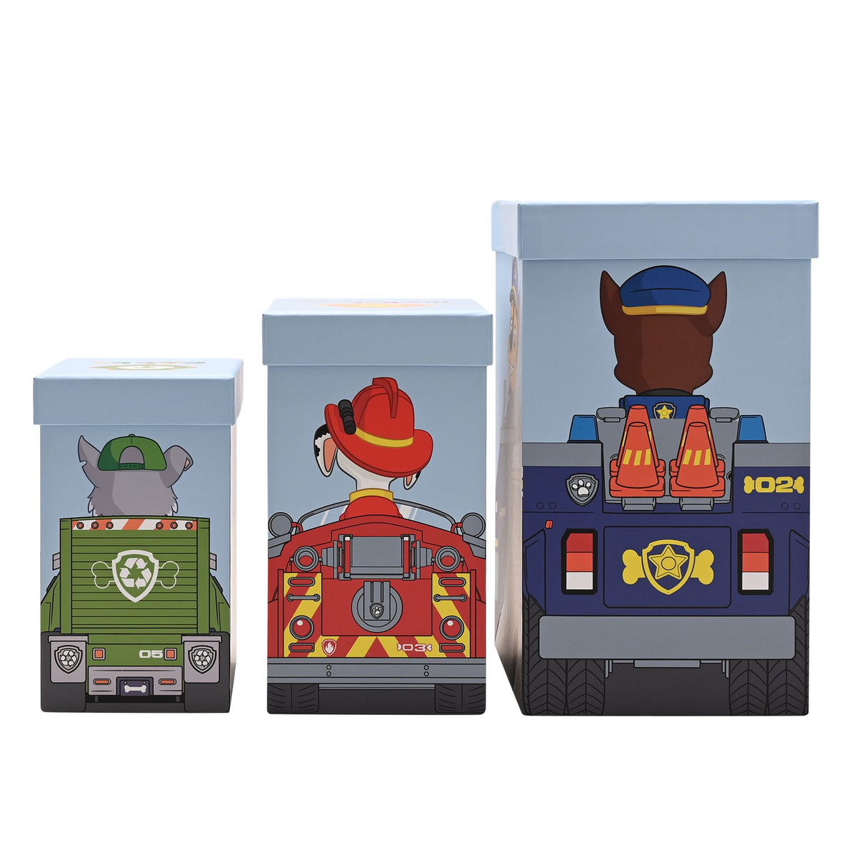 Paw Patrol Set of 3 Vehicle Storage Boxes