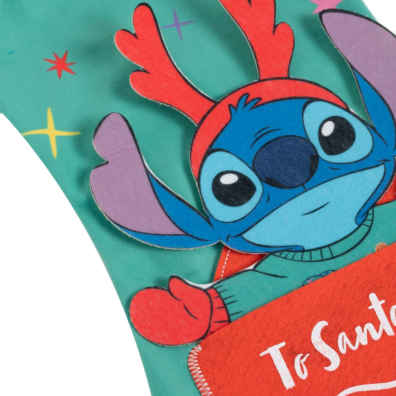 Disney Stitch Pom Pom Christmas Stocking