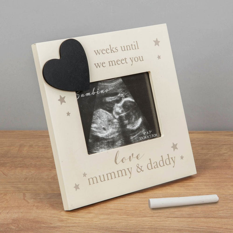 Bambino 'Mummy & Daddy' Countdown Scan Frame - 4" x 3"