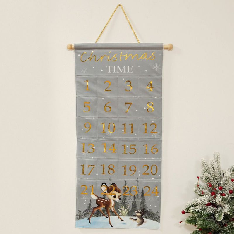 Disney Bambi Luxury Grey Velour Fabric Advent Calendar